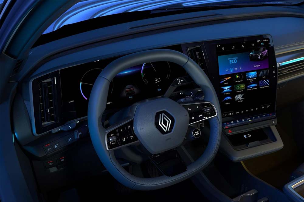 Riesiger Bildschirm im neuen Renault Megane E-Tech Electric