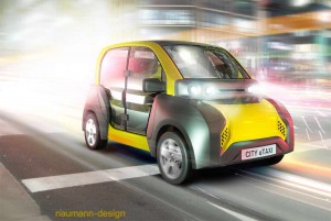 Elektroauto City E-Taxi von Adaptive City Mobility - CeBIT 2017
